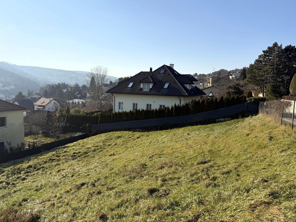 westliche Ansicht des Baugrundstücks