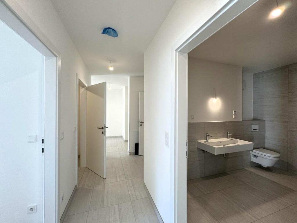 Flur/Blick ins Badezimmer