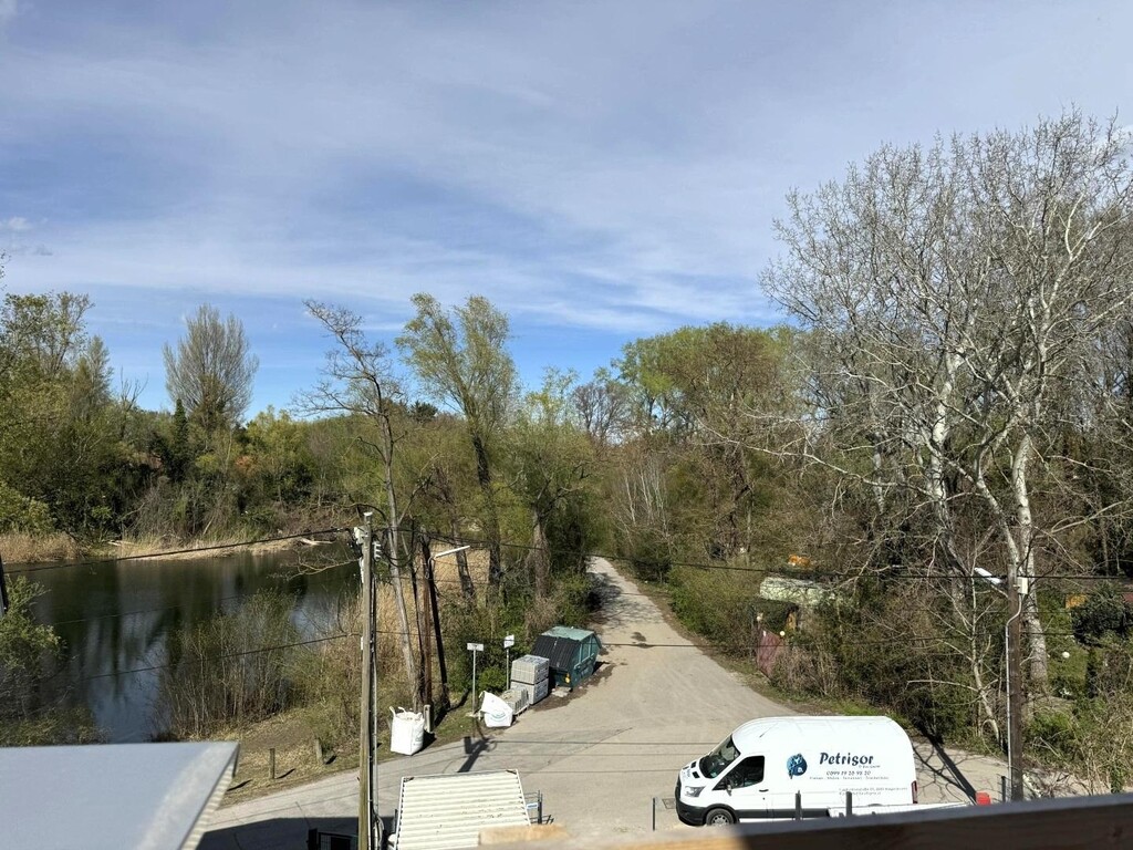 Ausblick von der DG-Terrasse auf das Mühlwasser