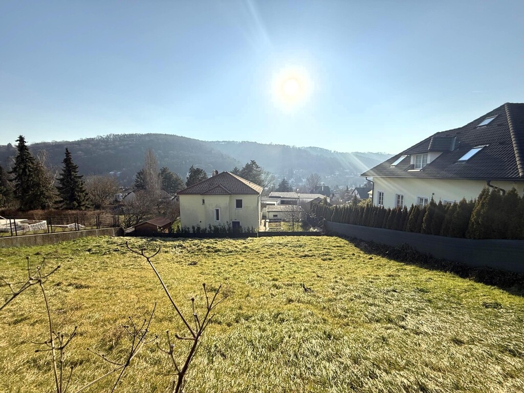 südliche Ansicht des Baugrundstücks