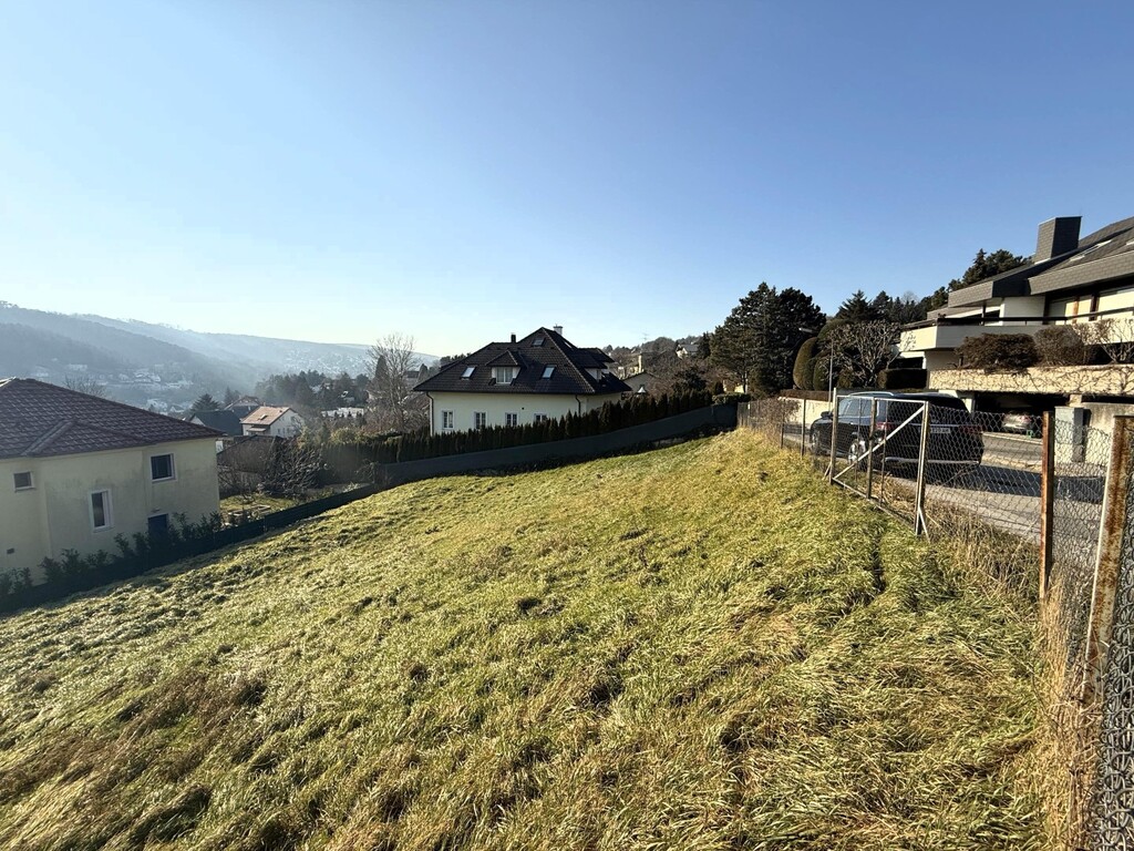 westliche Ansicht des Baugrundstücks