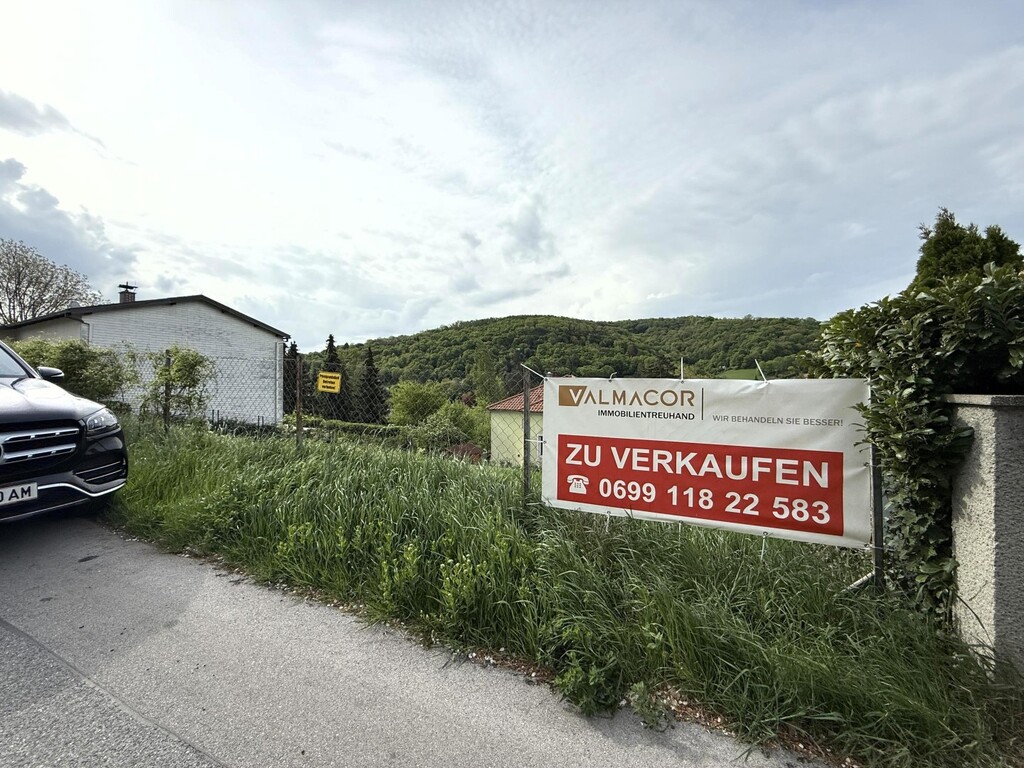 südliche Ansicht des Baugrundstücks