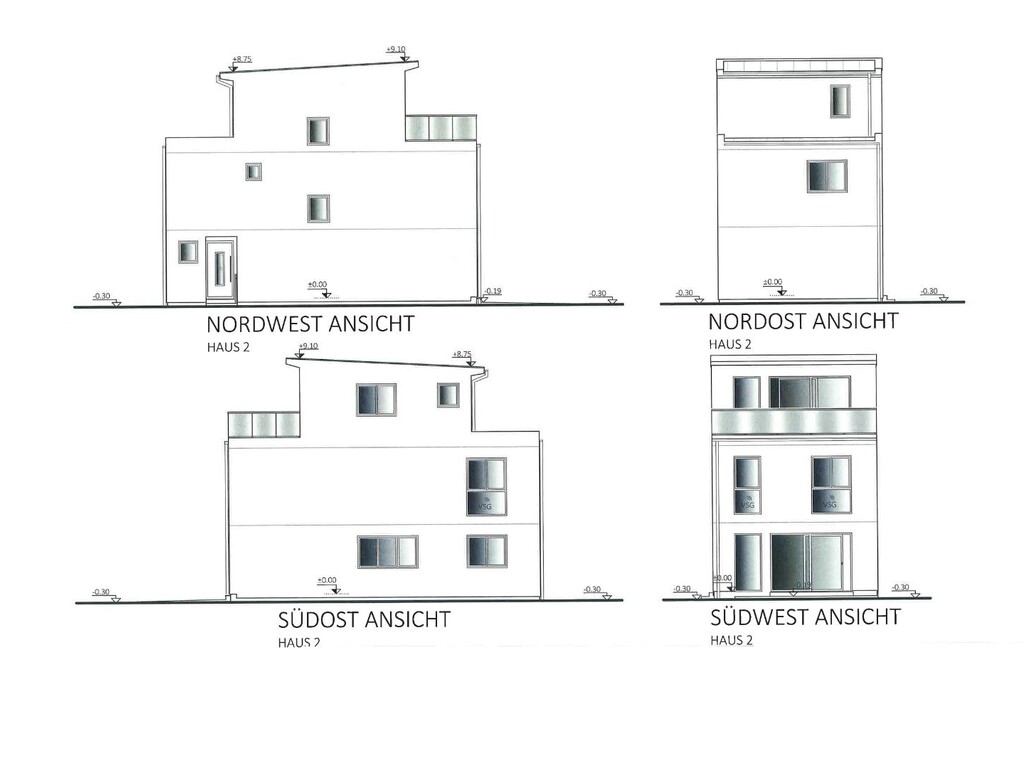 Haus-2-Plan-Ansichten