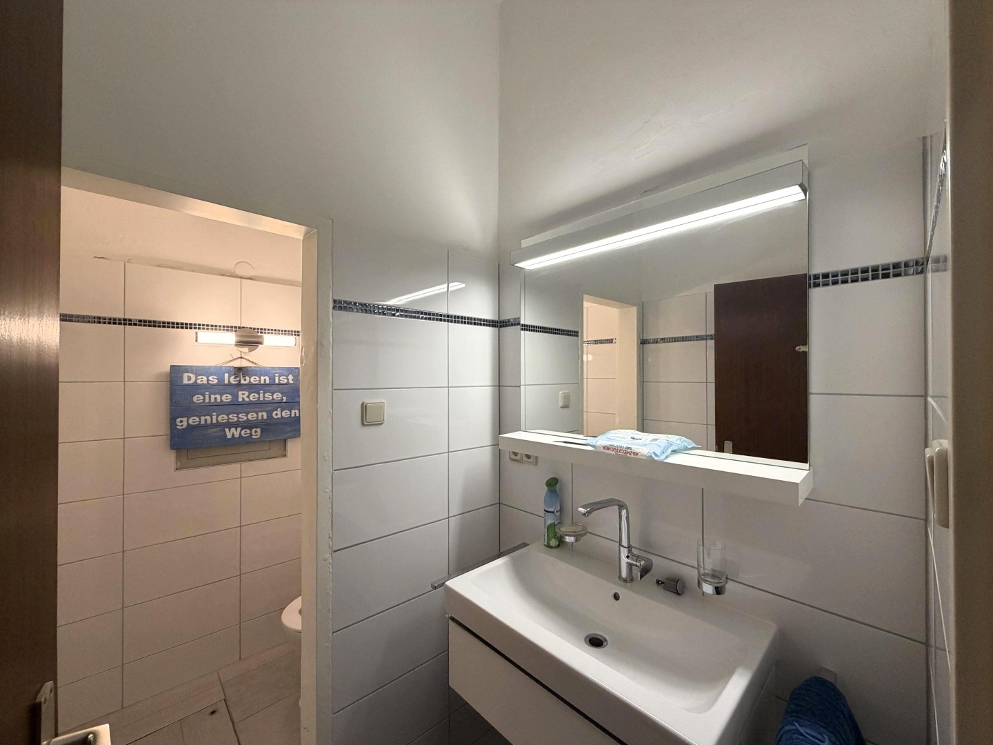 EG/Toilette im Vorraum und Handwaschbecken